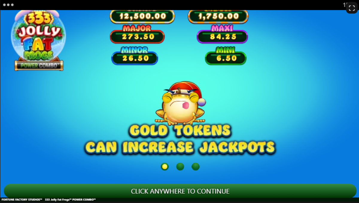 333 Jolly Fat Frogs POWER COMBO slot feature 1