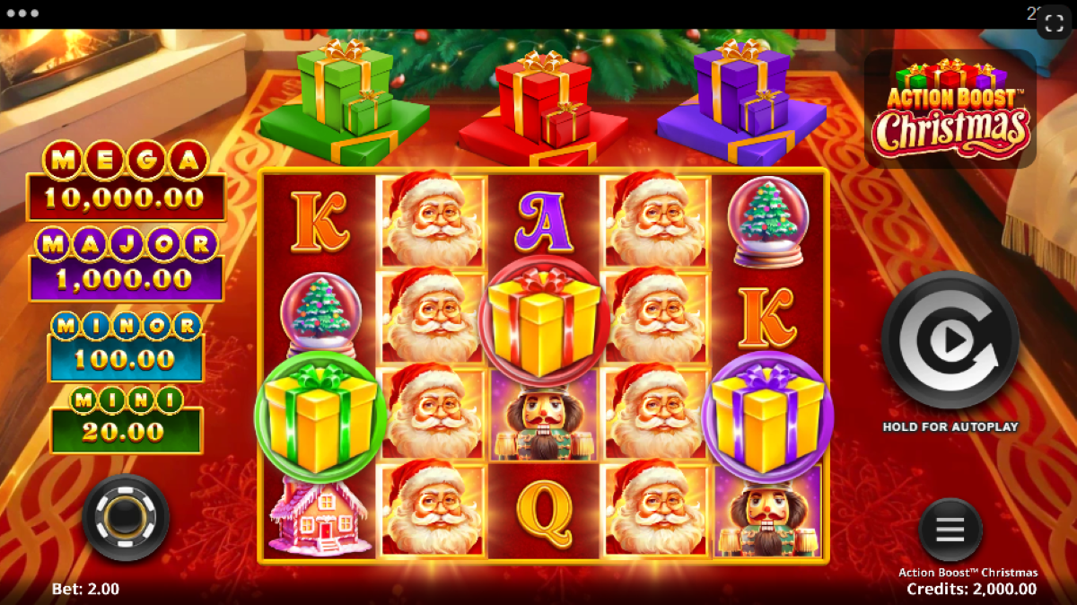 Action Boost Christmas slot base game