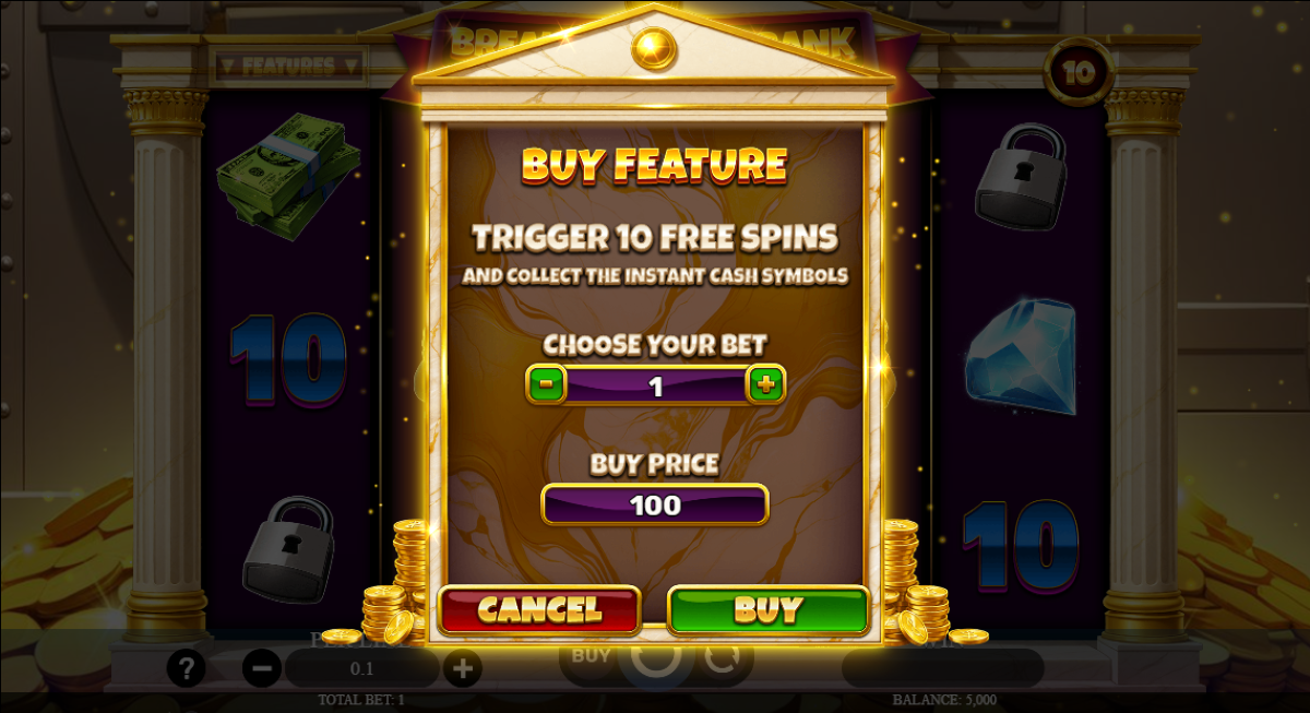 Break The Piggy Bank slot buy free spins feature