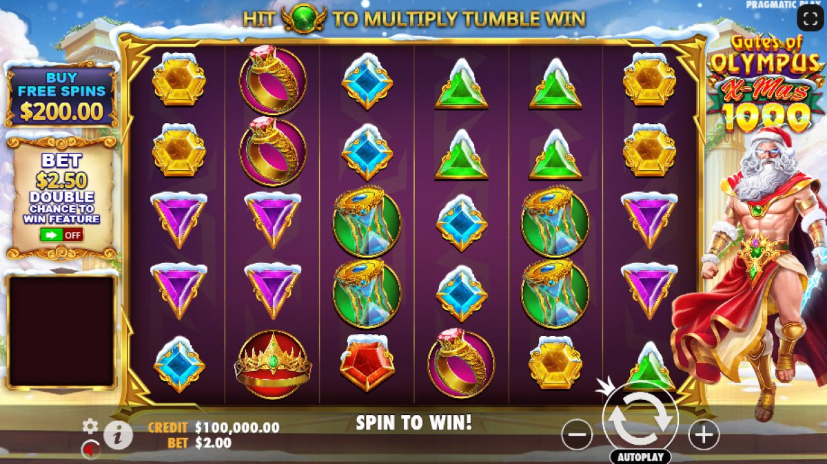 Gates of Olympus Xmas 1000 base game
