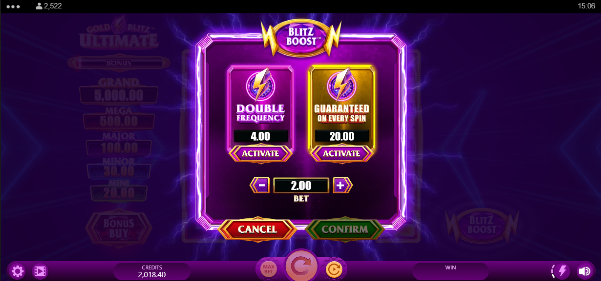 Gold Blitz Ultimate slot blitz boost feature