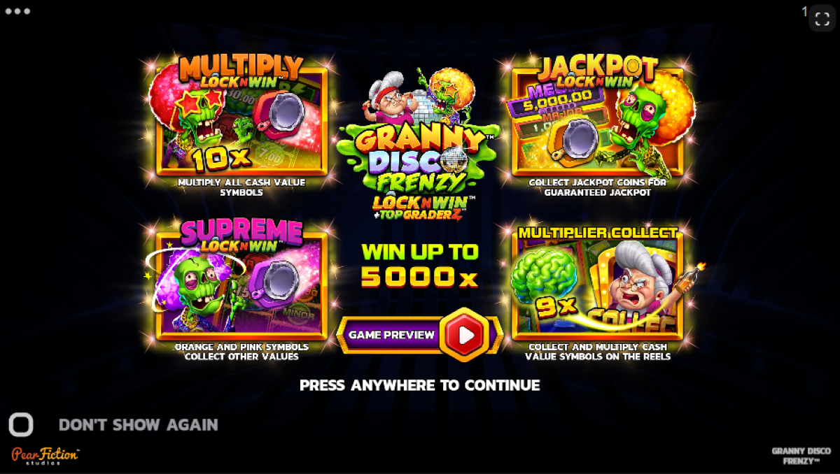 Granny Disco Frenzy slot features
