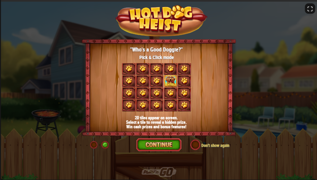 Hot Dog Heist slot pick feature