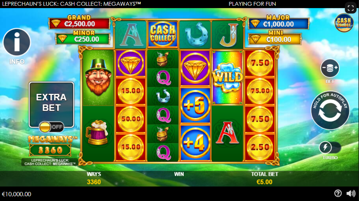 Leprechaun’s Luck Cash Collect Megaways Slot main game