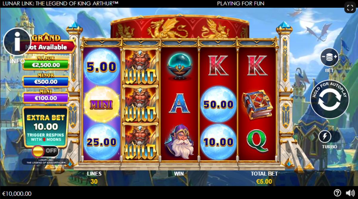 Lunar LinkThe Legend Of The King Arthur slot base or main game