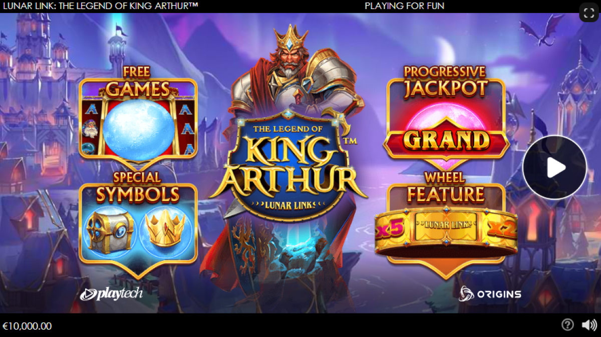 Lunar LinkThe Legend Of The King Arthur slot features