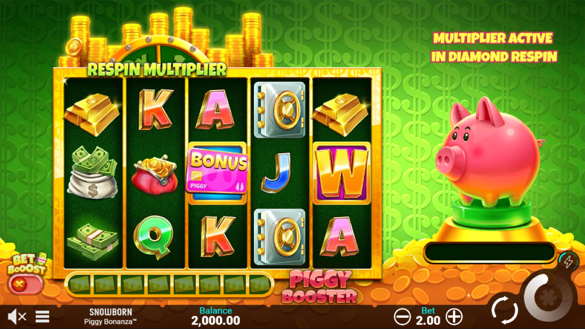 Piggy Bonanza Snowborn Games Slot main game