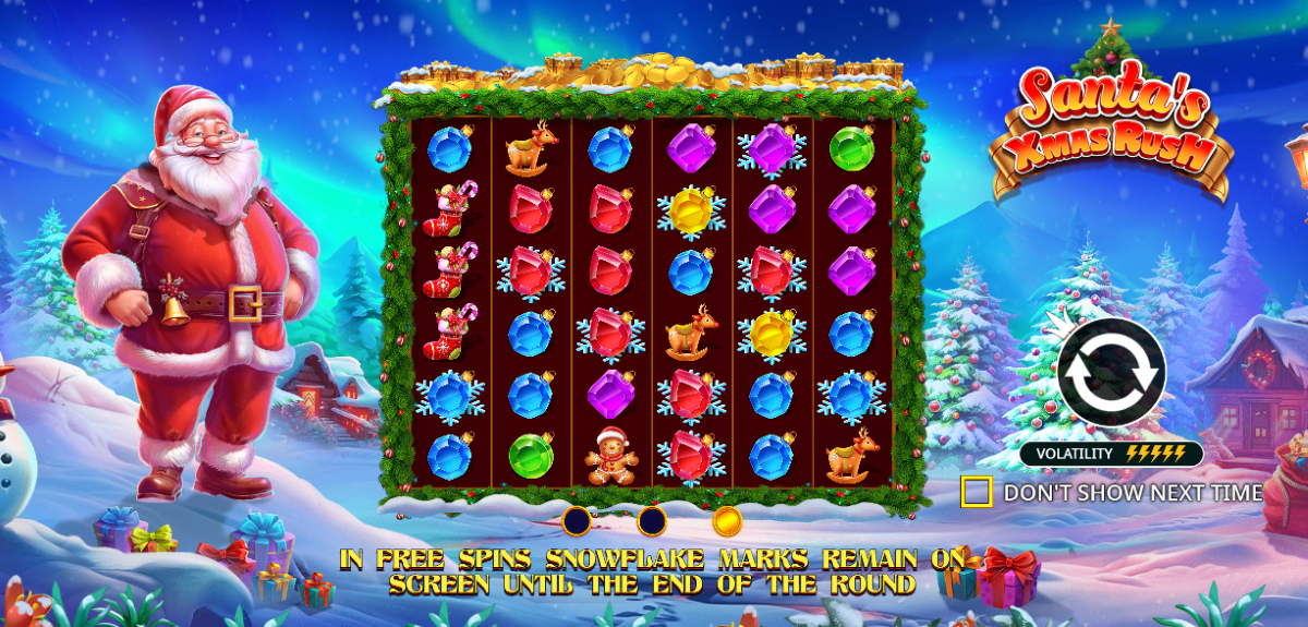 Santa's Xmas Rush slot free spins feature