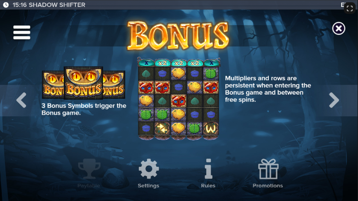 Shadow Shifter slot bonus feature