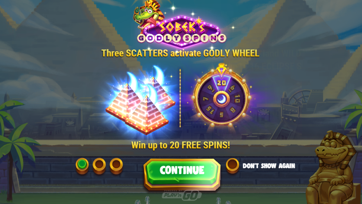 Sobek's Godly Spins free spins feature