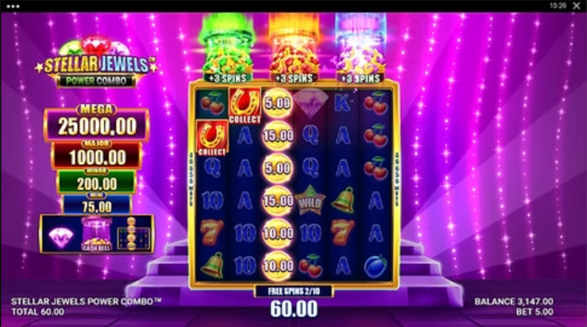 Stellar Jewels Power Combo Power Combo Free Spins feature