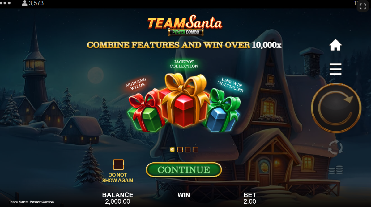 Team Santa Power Combo slot feature combine