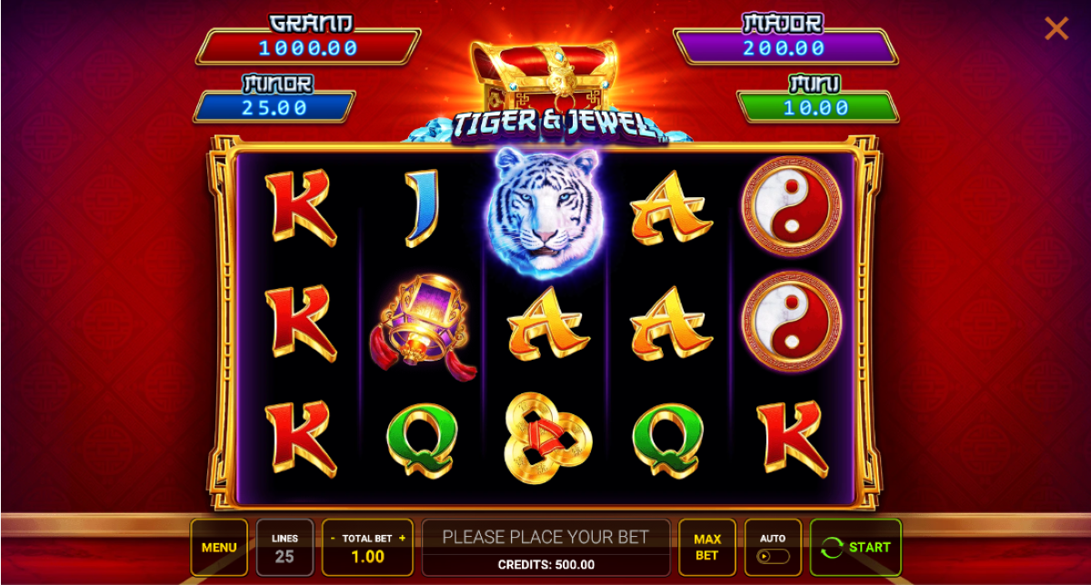 Tiger & Jewel slot main game