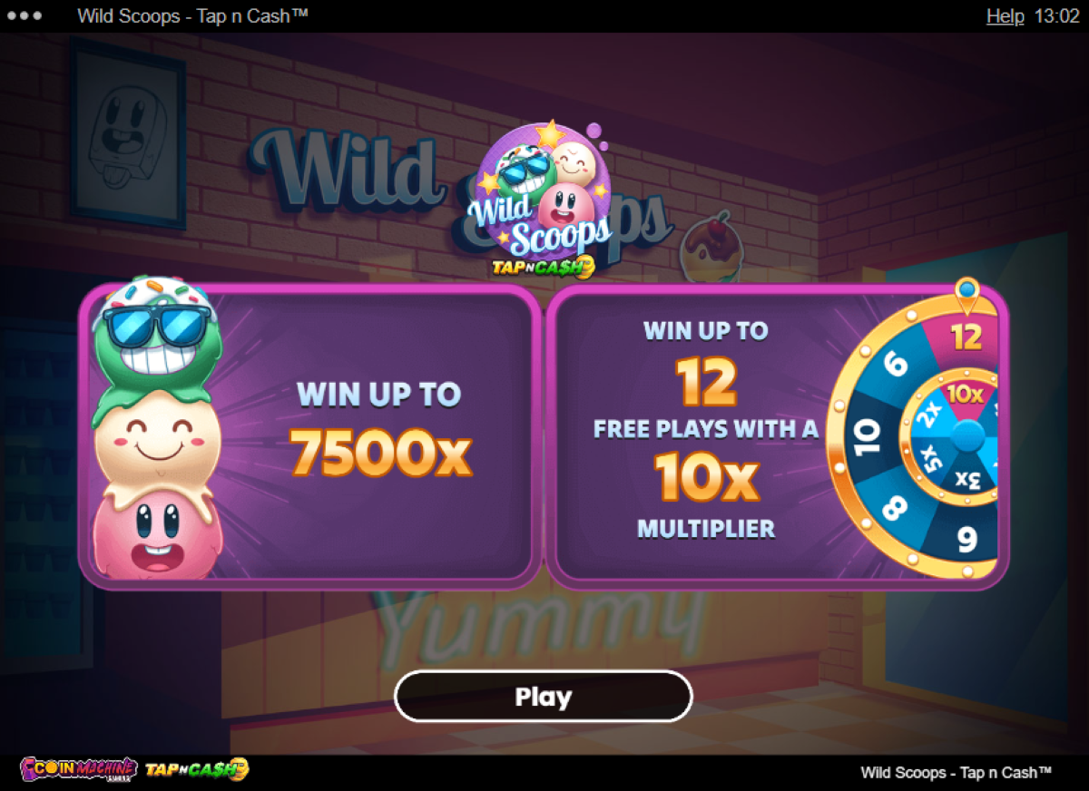 Wild Scoops - Tap n Cash slot features