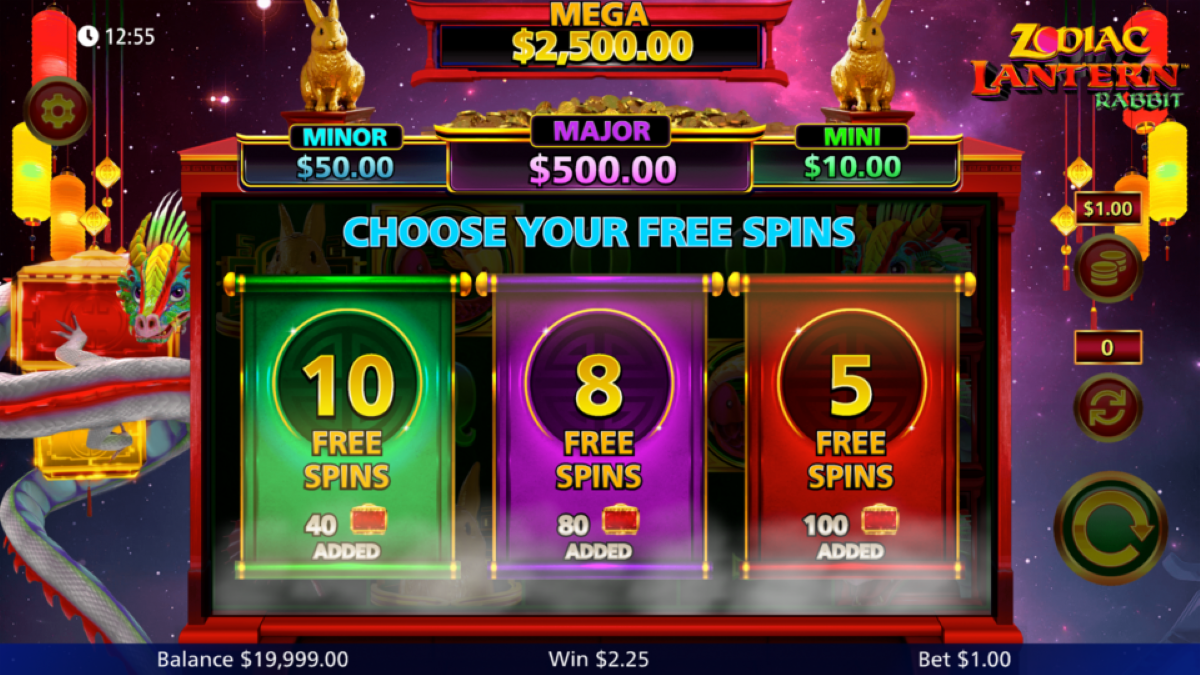 Zodiac-Lantern-Rabbit free spins feature