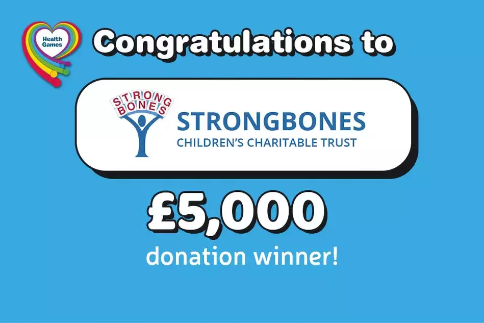 Strongbones Children’s Charitable Trust wins £5,000 donation!