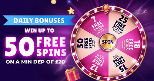 Daily Prize Wheel - Top up £20 or more, Claim & Win!
