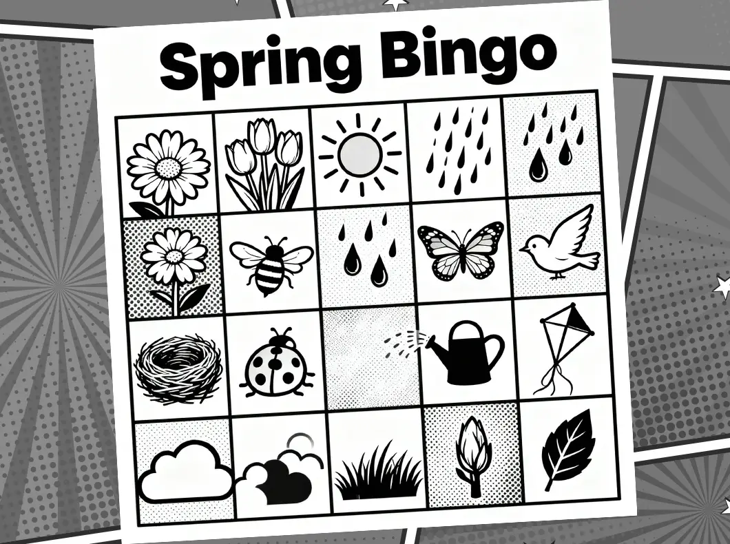 Spring bingo card